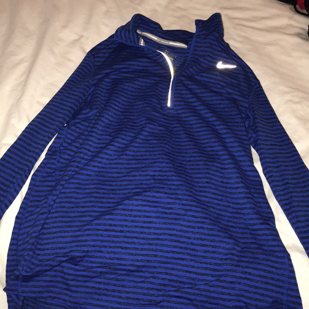 Blue and black striped pullover Nike